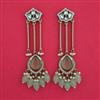 Indo Western Moti Earring with Mehndi Plating