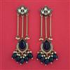 Indo Western Moti Earring with Mehndi Plating