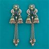 Indo Western Jhumki with Mehndi Plating