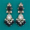 Indo Western Moti Earring with Mehndi Plating