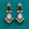 Indo Western Moti Earring with Mehndi Plating