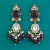 Indo Western Moti Earring with Mehndi Plating
