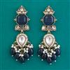 Indo Western Moti Earring with Mehndi Plating