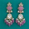 Indo Western Moti Earring with Mehndi Plating