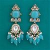 Indo Western Moti Earring with Mehndi Plating