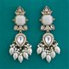 Indo Western Moti Earring with Mehndi Plating