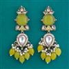 Indo Western Moti Earring with Mehndi Plating