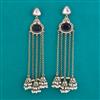 Indo Western Long Earring with Mehndi Plating