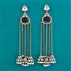 Indo Western Long Earring with Mehndi Plating