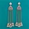 Indo Western Long Earring with Mehndi Plating