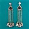 Indo Western Long Earring with Mehndi Plating