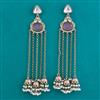 Indo Western Long Earring with Mehndi Plating