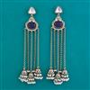 Indo Western Long Earring with Mehndi Plating