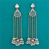 Indo Western Long Earring with Mehndi Plating