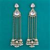 Indo Western Long Earring with Mehndi Plating