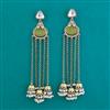 Indo Western Long Earring with Mehndi Plating
