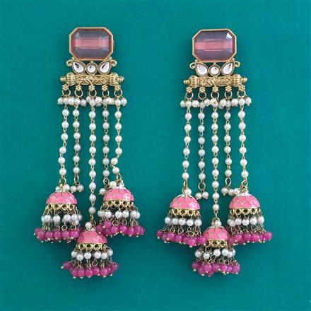 Indo Western Jhumki with Mehndi Plating