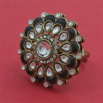 Indo Western Adjustable Ring With Mehndi Plating