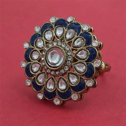 Indo Western Adjustable Ring With Mehndi Plating