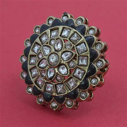 Indo Western Adjustable Ring With Mehndi Plating