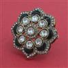 Indo Western Adjustable Ring With Mehndi Plating