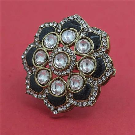 Indo Western Adjustable Ring With Mehndi Plating