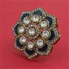 Indo Western Adjustable Ring With Mehndi Plating