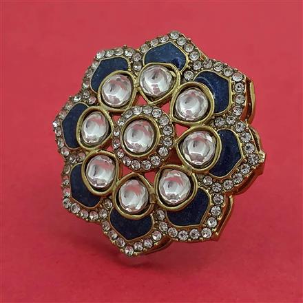 Indo Western Adjustable Ring With Mehndi Plating