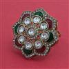 Indo Western Adjustable Ring With Mehndi Plating