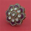 Indo Western Adjustable Ring With Mehndi Plating