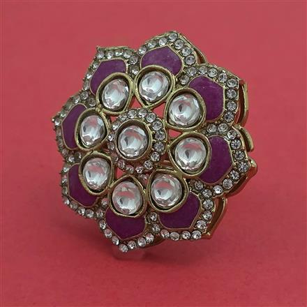 Indo Western Adjustable Ring With Mehndi Plating