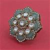 Indo Western Adjustable Ring With Mehndi Plating