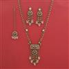 Indo Western Moti Pendant Set with Mehndi Plating