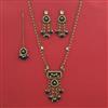 Indo Western Moti Pendant Set with Mehndi Plating