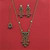 Indo Western Moti Pendant Set with Mehndi Plating