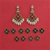 Indo Western Changeable Earring with Mehndi Plating