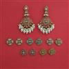 Indo Western Changeable Earring with Mehndi Plating