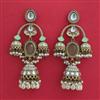 Indo Western Jhumki with Mehndi Plating