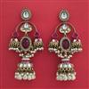 Indo Western Jhumki with Mehndi Plating