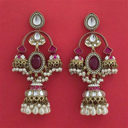 Indo Western Jhumki with Mehndi Plating
