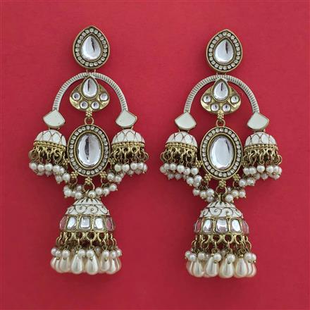 Indo Western Jhumki with Mehndi Plating