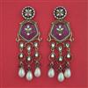 Indo Western Moti Earring with Mehndi Plating