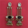 Indo Western Long Earring with Mehndi Plating