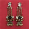 Indo Western Long Earring with Mehndi Plating