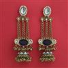 Indo Western Long Earring with Mehndi Plating