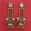 Indo Western Long Earring with Mehndi Plating