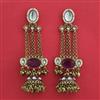Indo Western Long Earring with Mehndi Plating