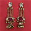 Indo Western Long Earring with Mehndi Plating