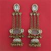 Indo Western Long Earring with Mehndi Plating