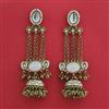 Indo Western Long Earring with Mehndi Plating